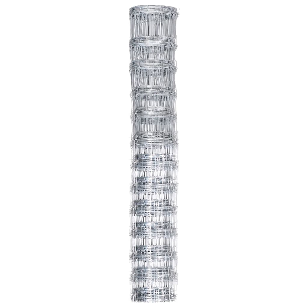 Vidaxl HEK 50x1.25 M verzinkte Stahl Silberfarbe