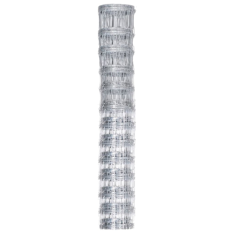 Vidaxl HEK 50x1.25 M verzinkte Stahl Silberfarbe