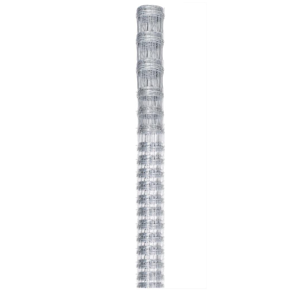 Vidaxl HEK 50x1.25 M verzinkte Stahl Silberfarbe