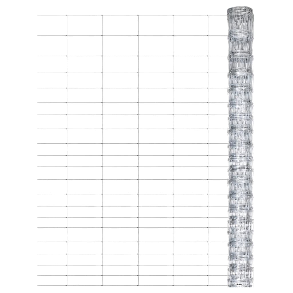 Vidaxl HEK 50x1.25 M verzinkte Stahl Silberfarbe