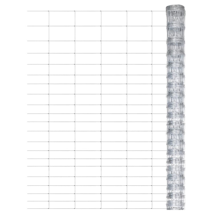 Vidaxl HEK 50x1.25 M verzinkte Stahl Silberfarbe