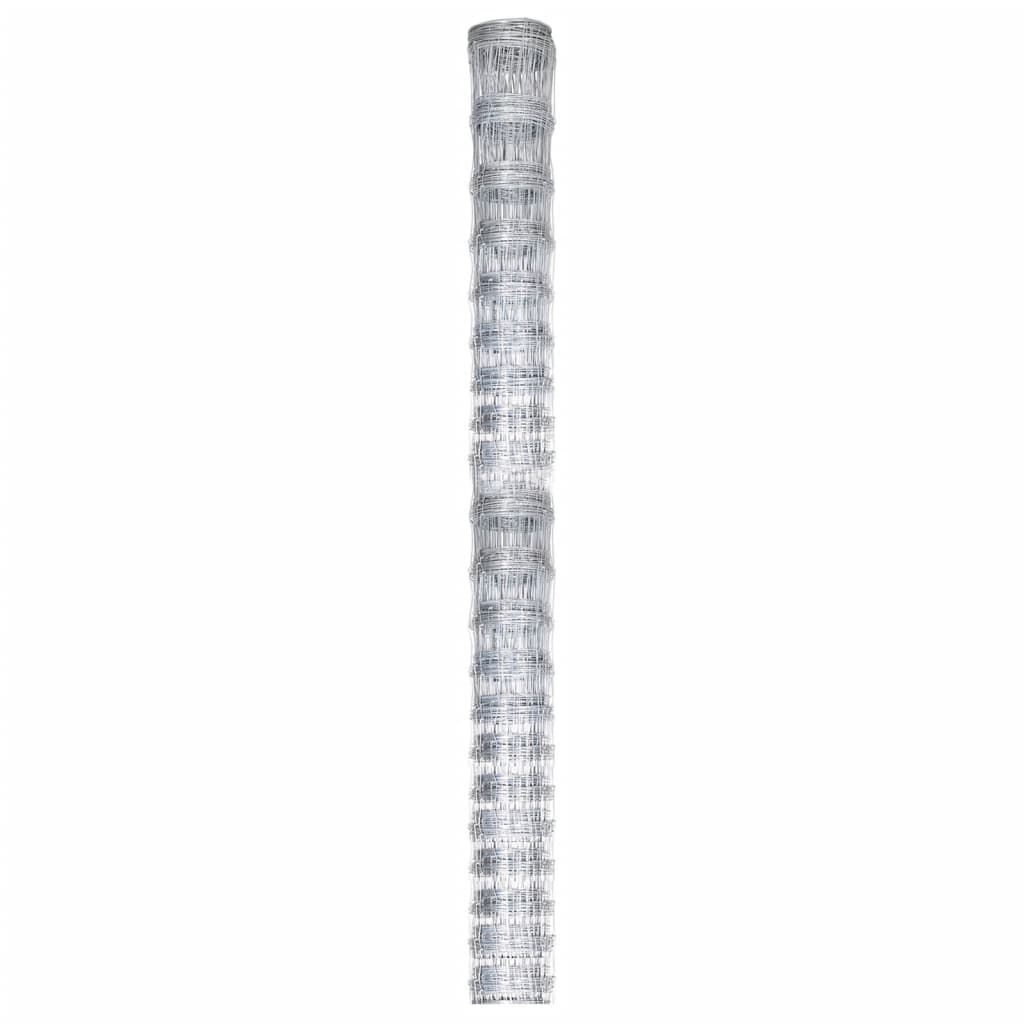 Vidaxl HEK 50x1.25 M verzinkte Stahl Silberfarbe