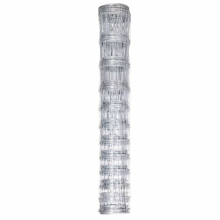Vidaxl -Zaun 50 m 150 cm verzinkter Stahl Silberfarben