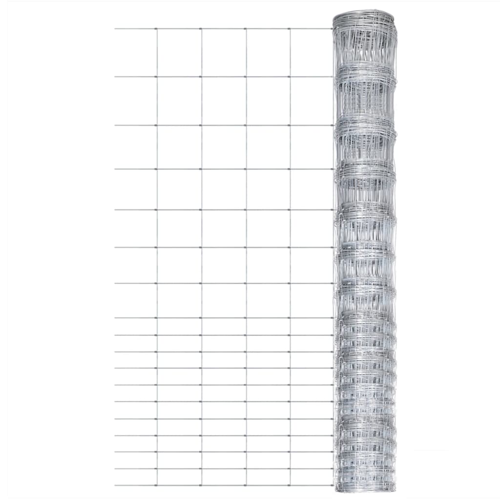 Vidaxl HEK 50x1,5 M verzinkte Stahl Silberfarbe