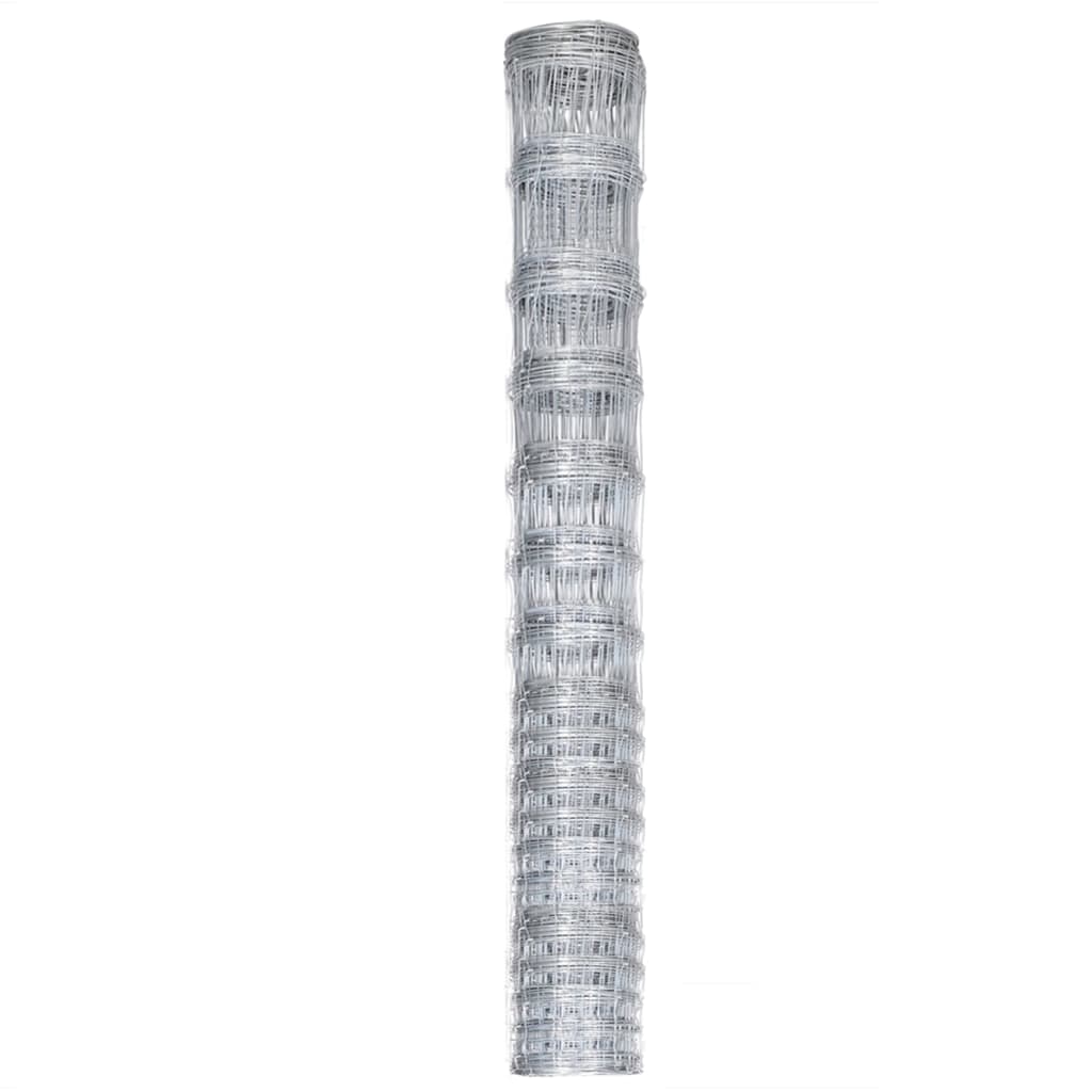 Vidaxl HEK 50x1,5 M verzinkte Stahl Silberfarbe