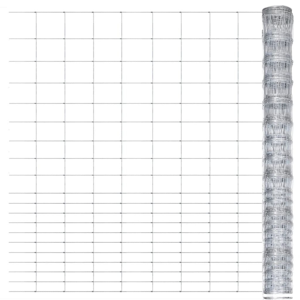 Vidaxl HEK 50 x 1,6 M verzinkte Stahl Silberfarbe