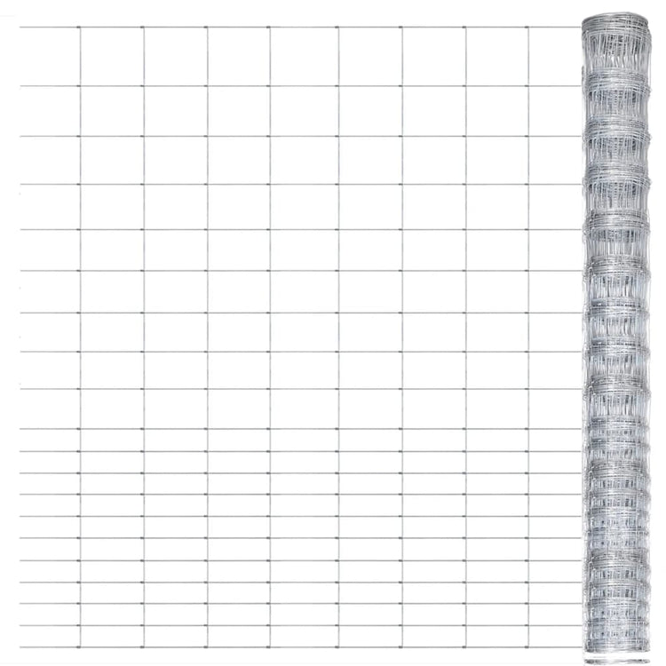 Vidaxl HEK 50 x 1,6 M verzinkte Stahl Silberfarbe