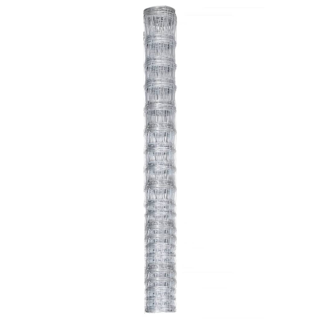 Vidaxl HEK 50 x 1,6 M verzinkte Stahl Silberfarbe