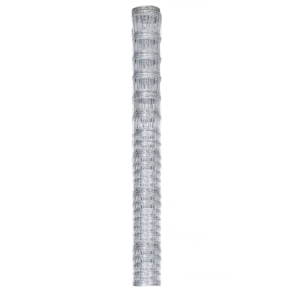 Vidaxl Gartenzaun 50x1,6 m verzinkter Stahl Silberfarbe