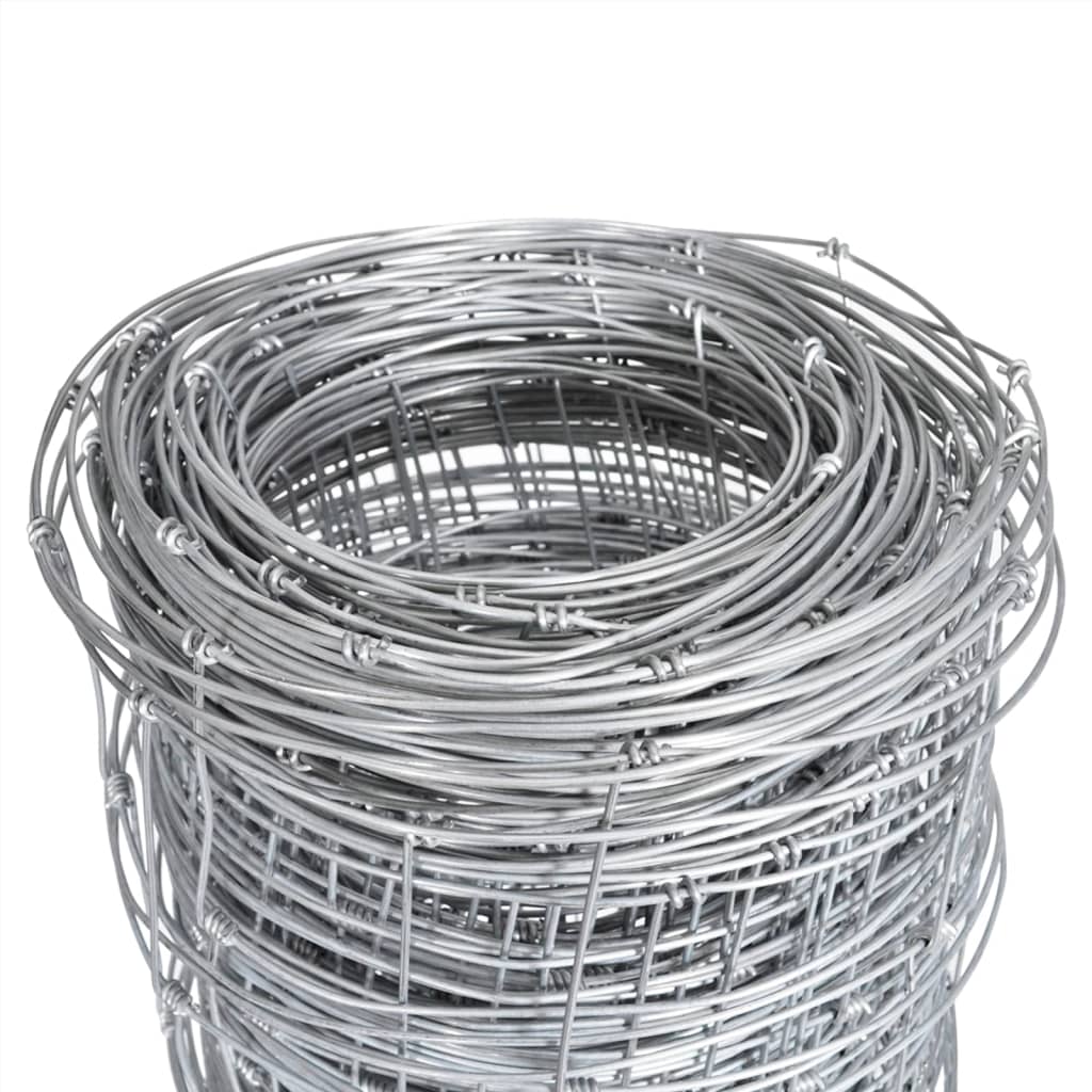 Vidaxl Gartenzaun 50x1,6 m verzinkter Stahl Silberfarbe