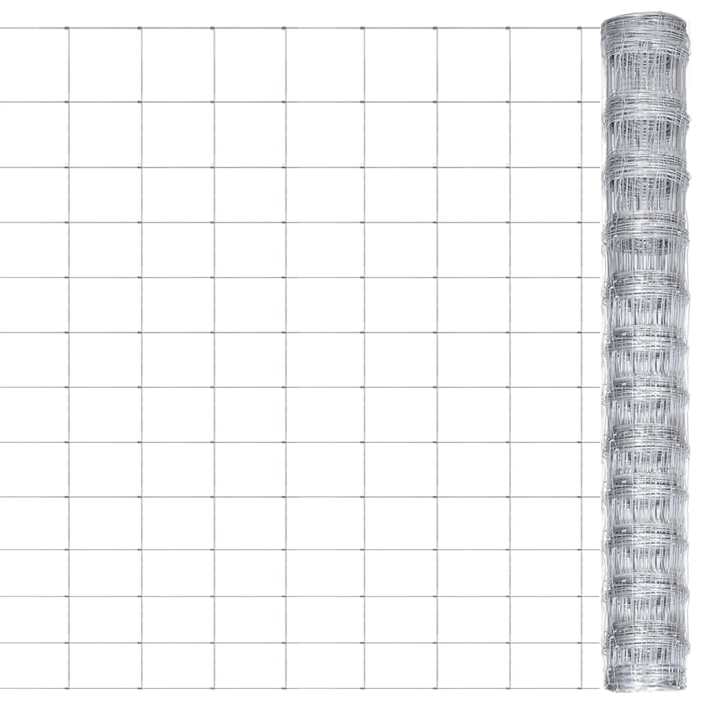 Vidaxl Gartenzaun 50x1,25 m verzinkter Stahl Silberfarbe