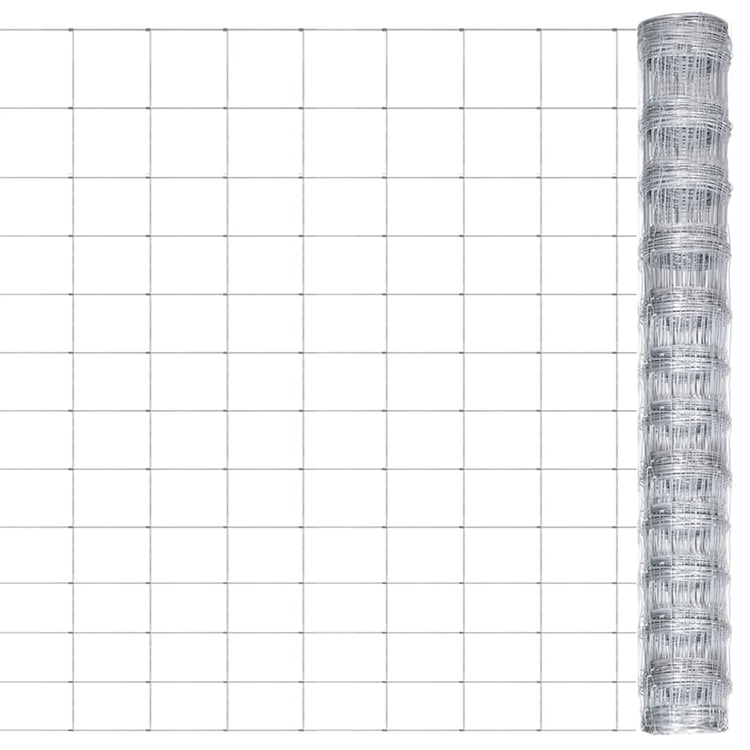 Vidaxl Gartenzaun 50x1,25 m verzinkter Stahl Silberfarbe