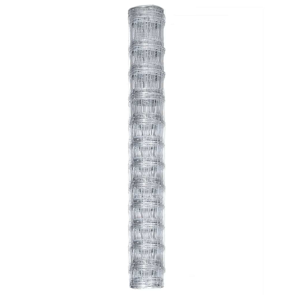 Vidaxl Gartenzaun 50x1,25 m verzinkter Stahl Silberfarbe