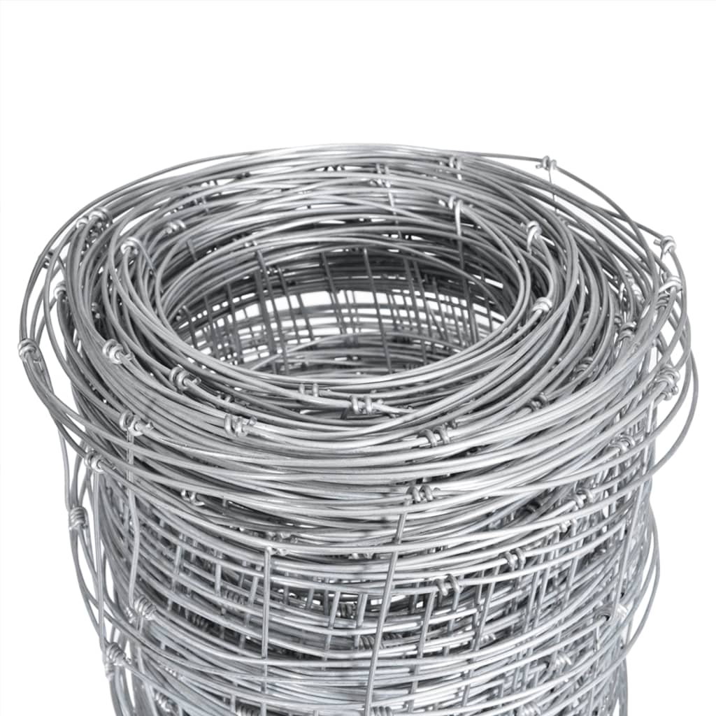 Vidaxl Gartenzaun 50x1,25 m verzinkter Stahl Silberfarbe