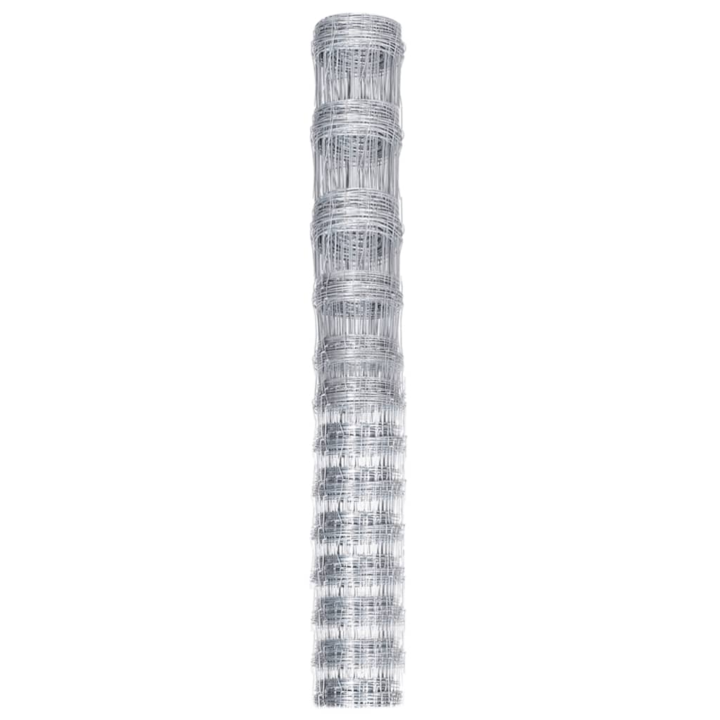 Vidaxl HEK 50x1,5 M verzinkte Stahl Silberfarbe