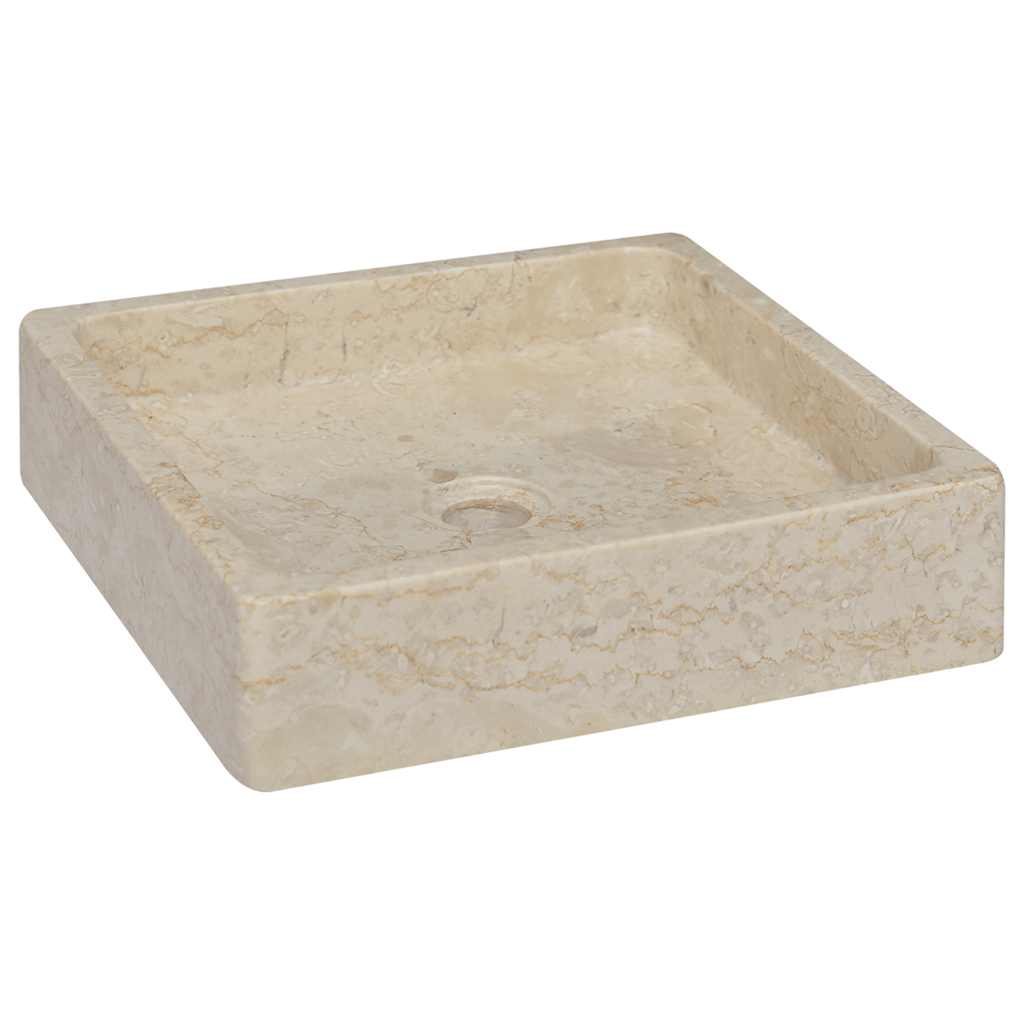 Vidaxl Sink 40x40x10 cm Marmorcreme gefärbt
