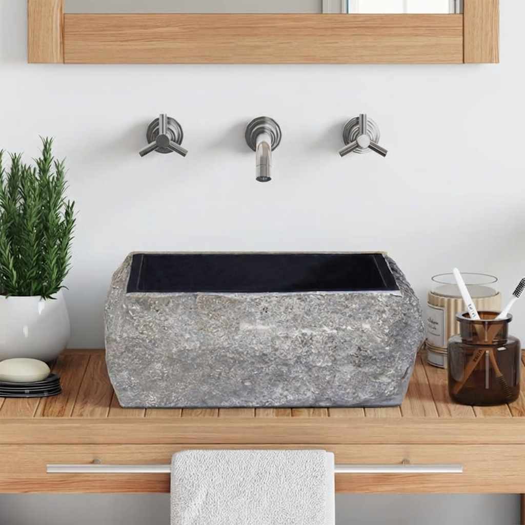 Vidaxl Sink 30x30x13 cm Marmor Schwarz