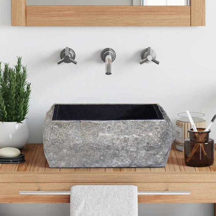 Vidaxl Sink 30x30x13 cm Marmor Schwarz