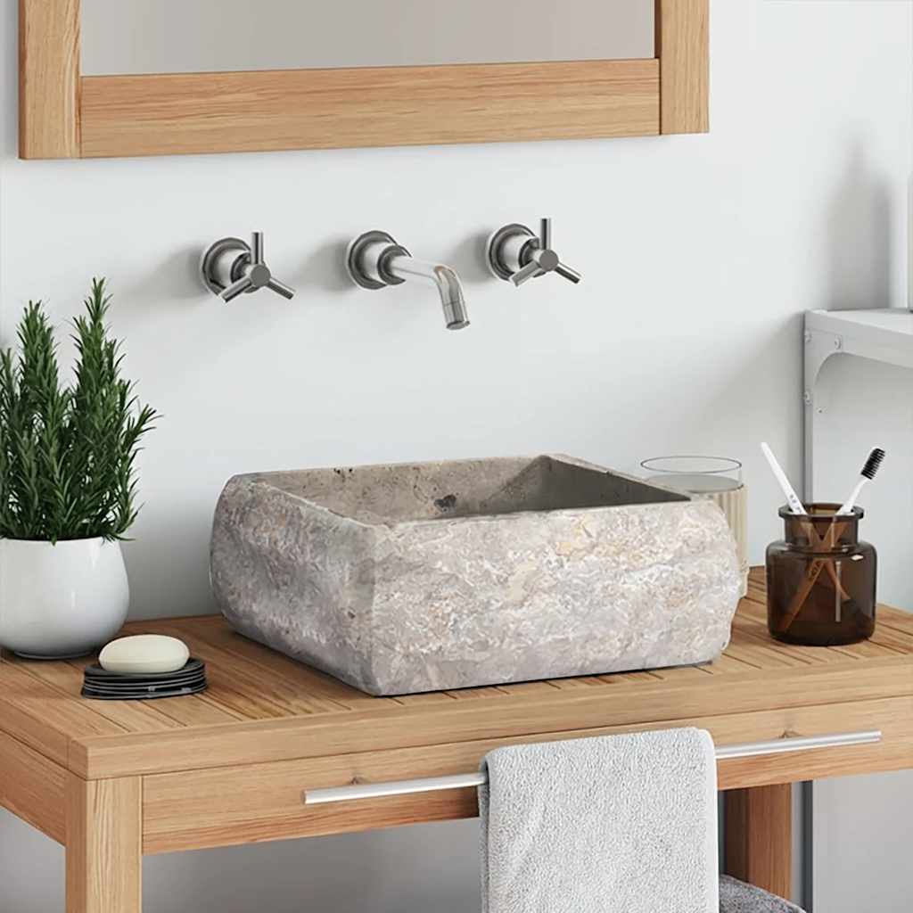 Vidaxl Sink 30x30x13 cm Marmorgrau