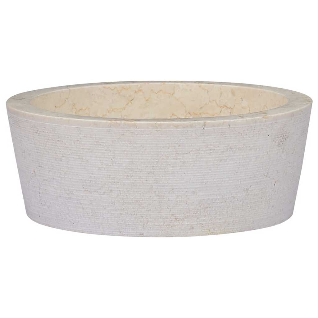 VIDAXL SAKK Ø40x15 cm Marmorcreme gefärbt
