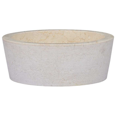 VIDAXL SAKK Ø40x15 cm Marmorcreme gefärbt