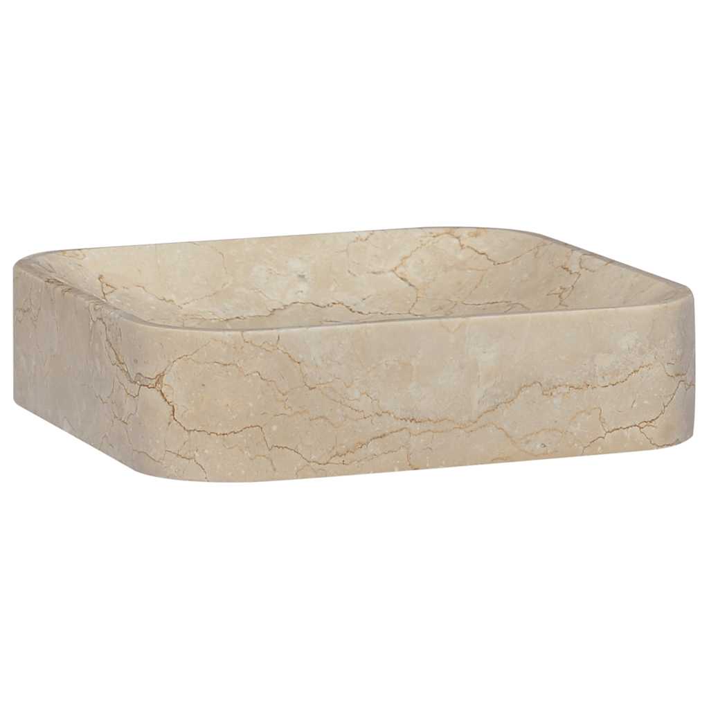 Vidaxl Sink 40x40x10 cm Marmorcreme gefärbt