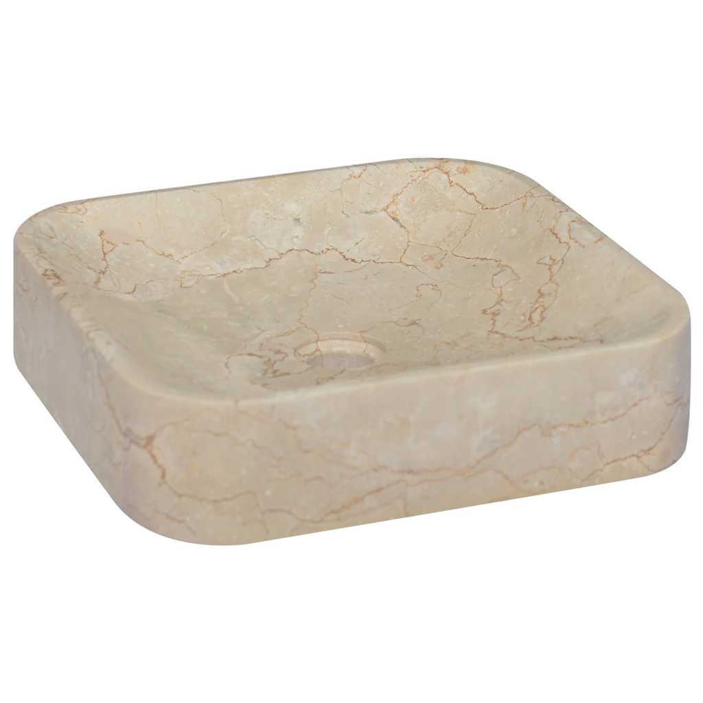 Vidaxl Sink 40x40x10 cm Marmorcreme gefärbt