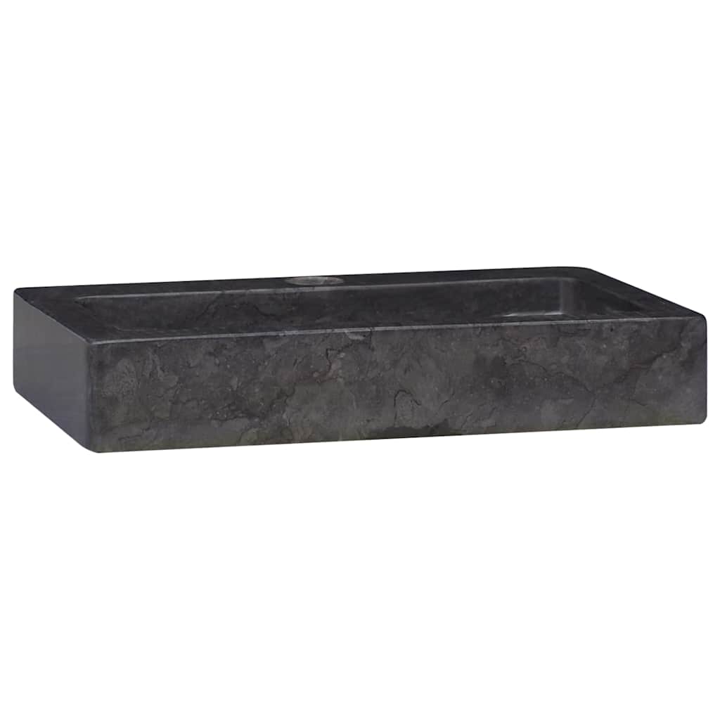 VIDAXL WASHBAIN -MALL -MOUND 38x24x6,5 cm Marmor Schwarz