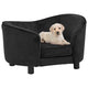 Vidaxl Dog Bank 69x49x40 cm Plüsch schwarz