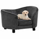 Vidaxl Hundebank 69x49x40 cm Plüsch dunkelgrau