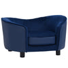 Vidaxl Hundebank 69x49x40 cm Pluche und künstliches Lederblau