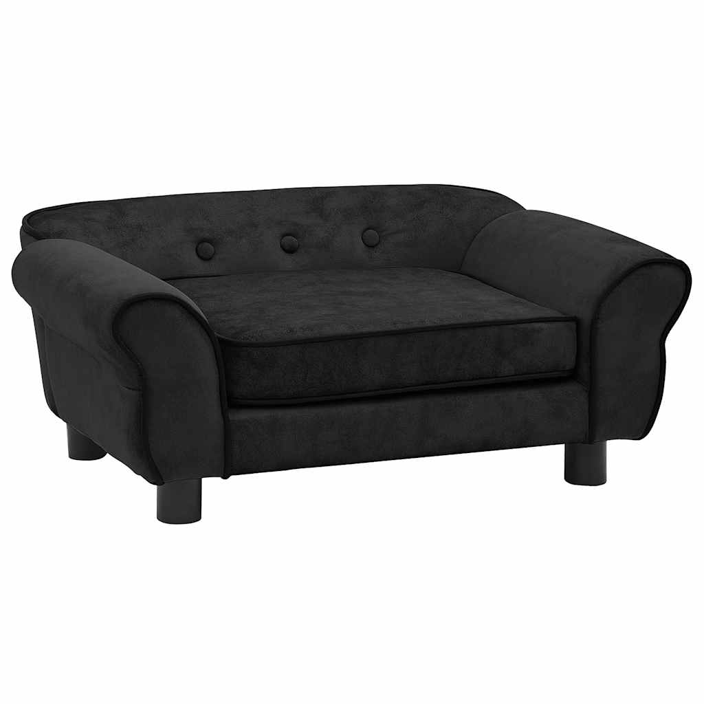 Vidaxl Dog Bank 72x45x30 cm Plüsch schwarz