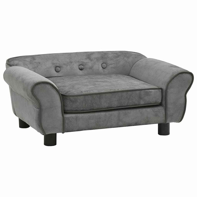Vidaxl Hundebank 72x45x30 cm Plüsch dunkelgrau