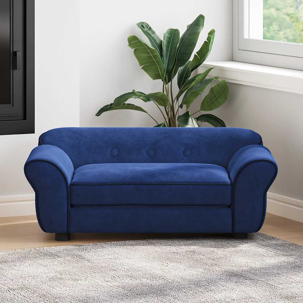 Vidaxl Hundebank 72x45x30 cm Plüschblau