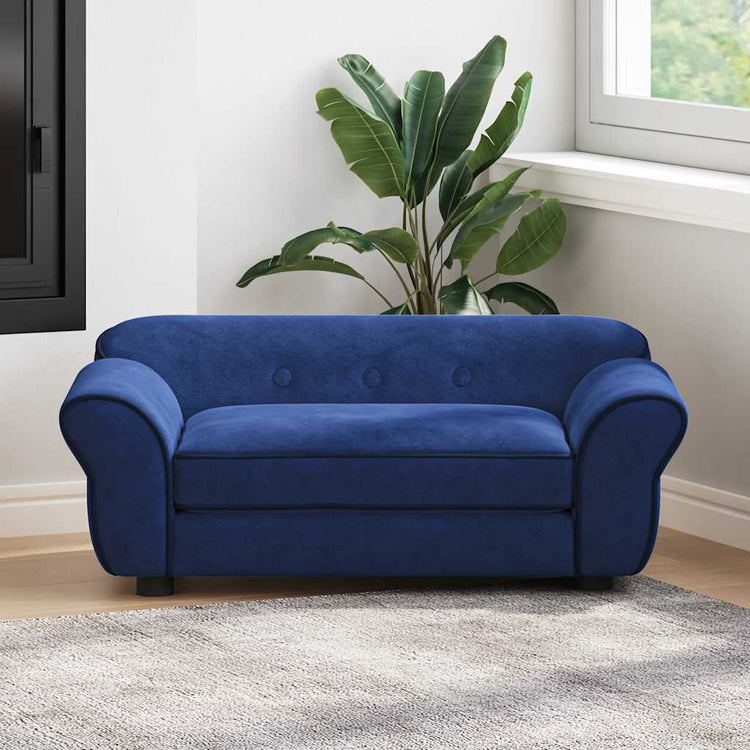 Vidaxl Hundebank 72x45x30 cm Plüschblau