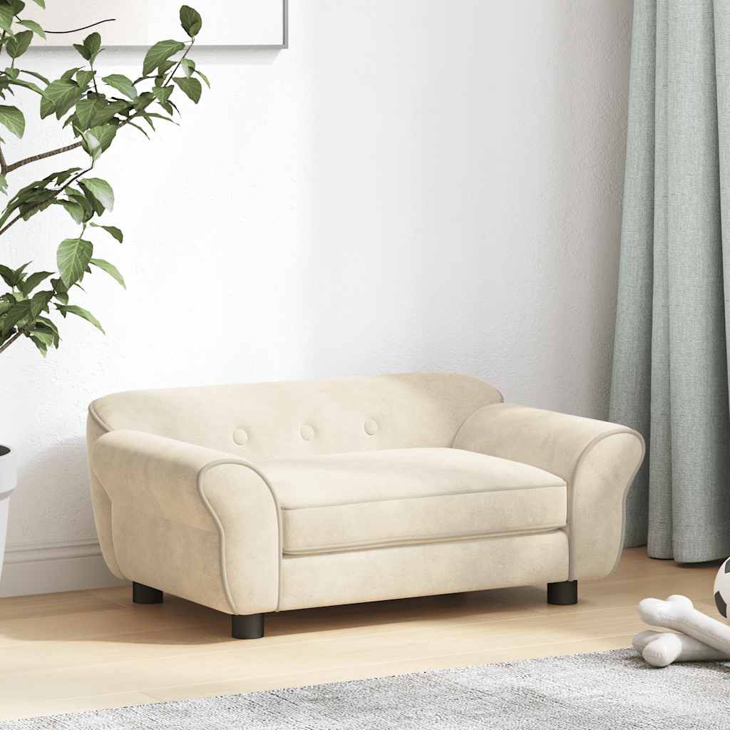 Vidaxl Dog Bank 72x45x30 cm Plüschcreme -Colored