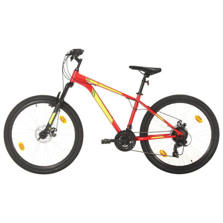 Vidaxl Mountainbike 21 Zahnräder 27,5 -Zoll -Räder 38 cm Rahmen rot