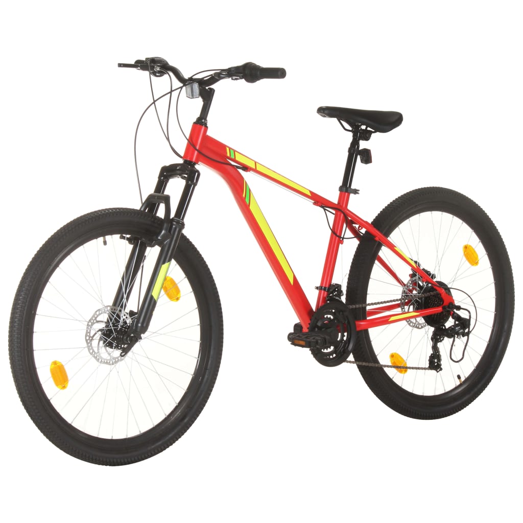 Vidaxl Mountainbike 21 Zahnräder 27,5 -Zoll -Räder 38 cm Rahmen rot