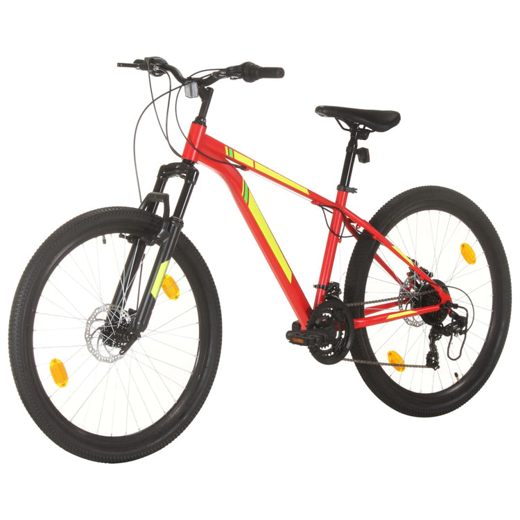 Vidaxl Mountainbike 21 Zahnräder 27,5 -Zoll -Räder 38 cm Rahmen rot