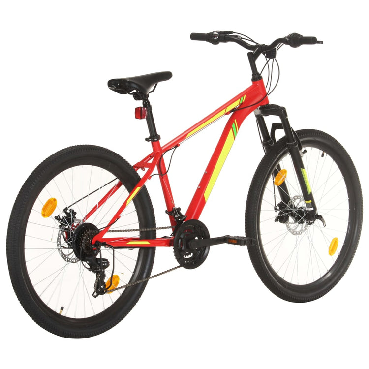 Vidaxl Mountainbike 21 Zahnräder 27,5 -Zoll -Räder 38 cm Rahmen rot