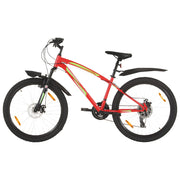 Vidaxl Mountainbike 21 Zahnräder 26 Zoll Räder 36 cm rot - afbeelding 1