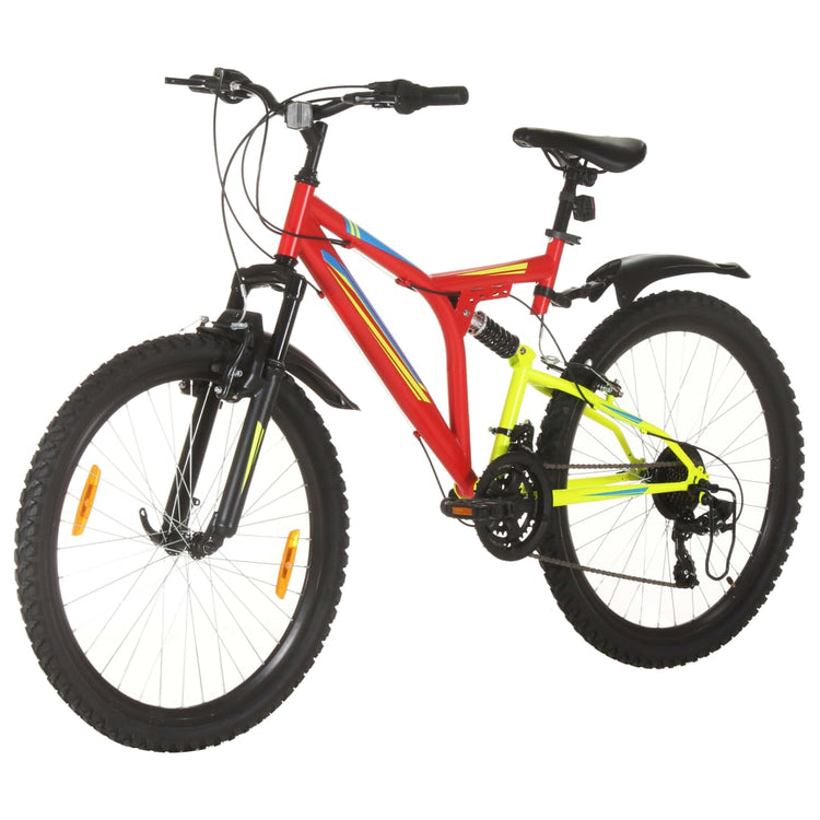 Vidaxl Mountainbike 21 Zahnräder 26 Zoll Räder 49 cm Rot