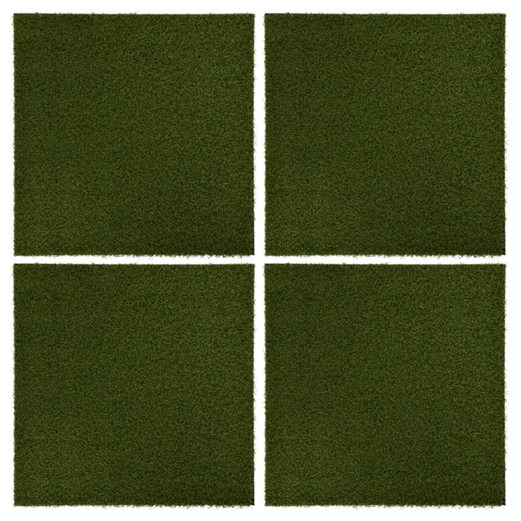 Vidaxl künstliche Grasfliesen 4 ST 50x50x2,5 cm Gummi