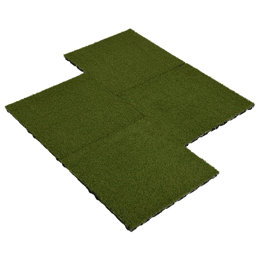 Vidaxl künstliche Grasfliesen 4 ST 50x50x2,5 cm Gummi