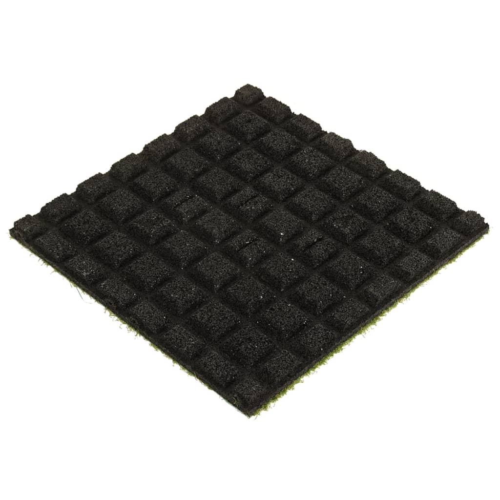 Vidaxl künstliche Grasfliesen 4 ST 50x50x2,5 cm Gummi