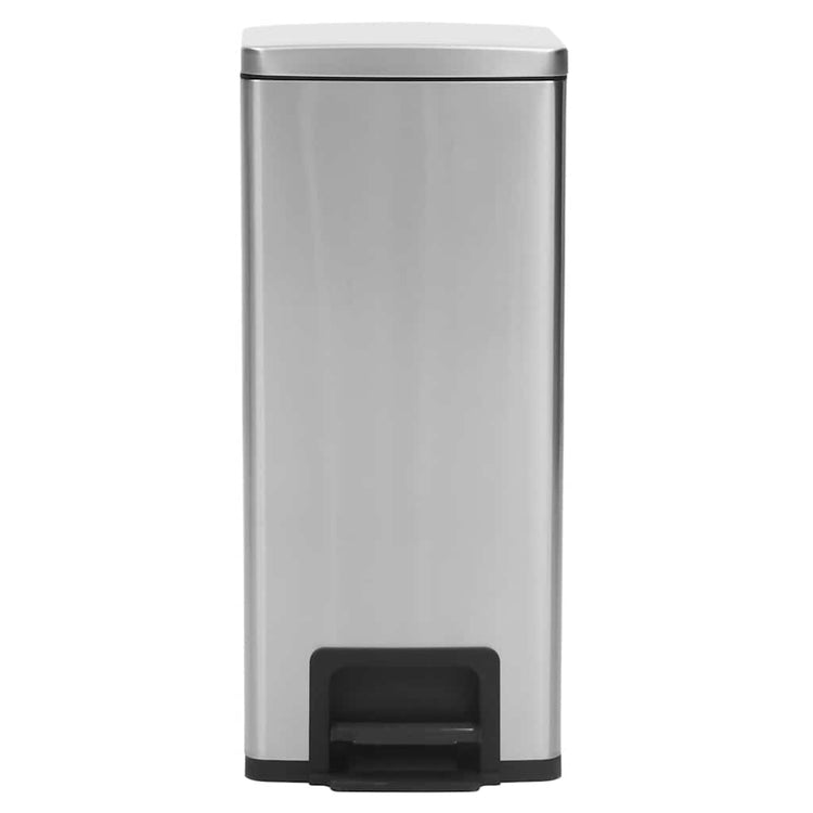 Vidaxl-Pedalbehälter mit Anti-Fingerabdruck 30 l Edelstahl Silberfarbe