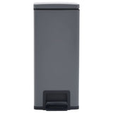 Vidaxl-Pedalbehälter mit Anti-Fingerabdruck 30 l Edelstahl grau - afbeelding 3