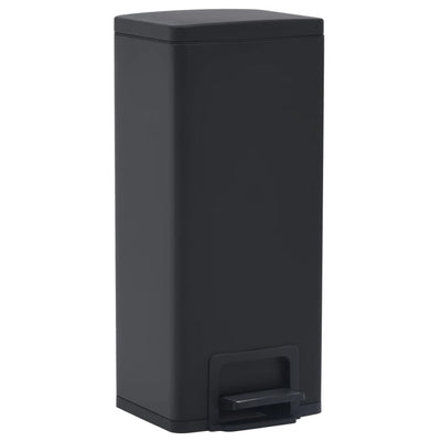 Vidaxl Pedal Biner mit Anti-Fingerabdruck 30 l Edelstahl schwarz