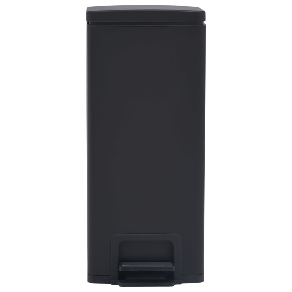 Vidaxl Pedal Biner mit Anti-Fingerabdruck 30 l Edelstahl schwarz