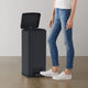 Vidaxl Pedal Biner mit Anti-Fingerabdruck 30 l Edelstahl schwarz